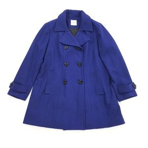 Croft and Barrow Double Breasted Wool Blend Peacoat XL Bright Blue Coat